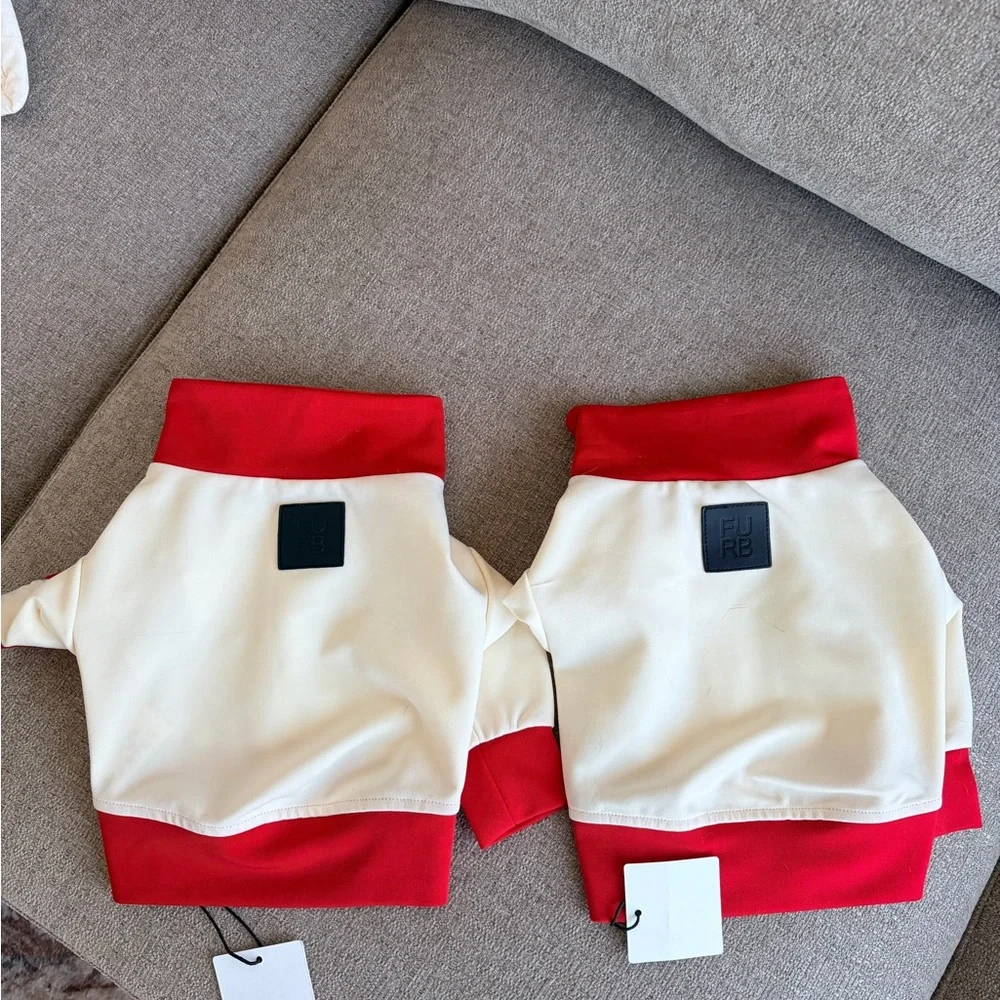 Kids Red & White Heart Track Jacket - Furrb